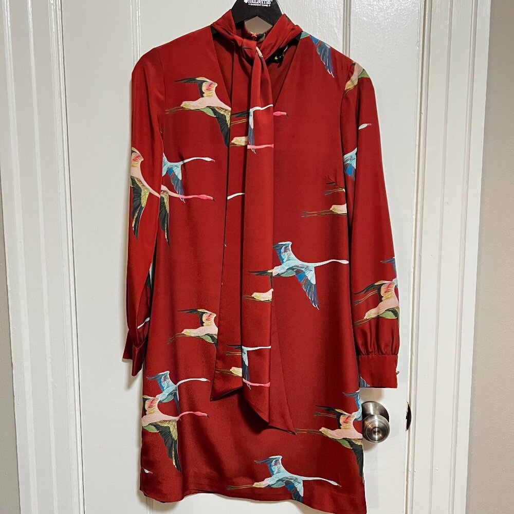 Ted Baker wonderland Flight Patterned Mini-Shift Dress